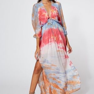 Young Fabulous & Broke Multi Colour Tie Dye Maxi